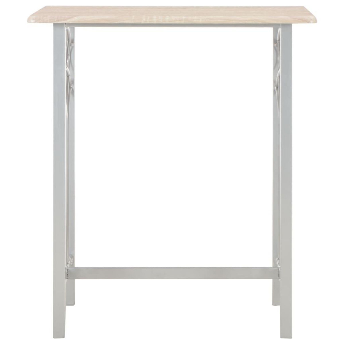 VIDAXL Ensemble de bar 3 pcs Bois et acier