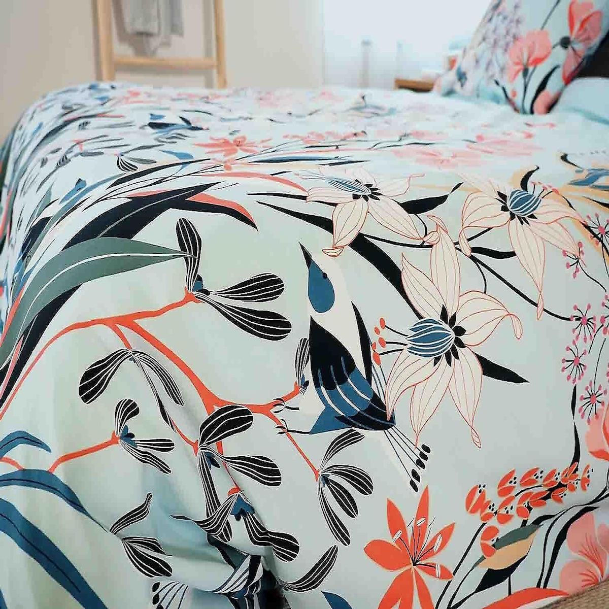 Home collection Parure housse de couette 100% satin de coton bio 78fils paya