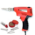 Kemper Pistolet à souder 200W- 230V Kit complet avec mallette, 2 pannes, pâte à souder, bobine d'étain Réglage 3 puissances KEMPER