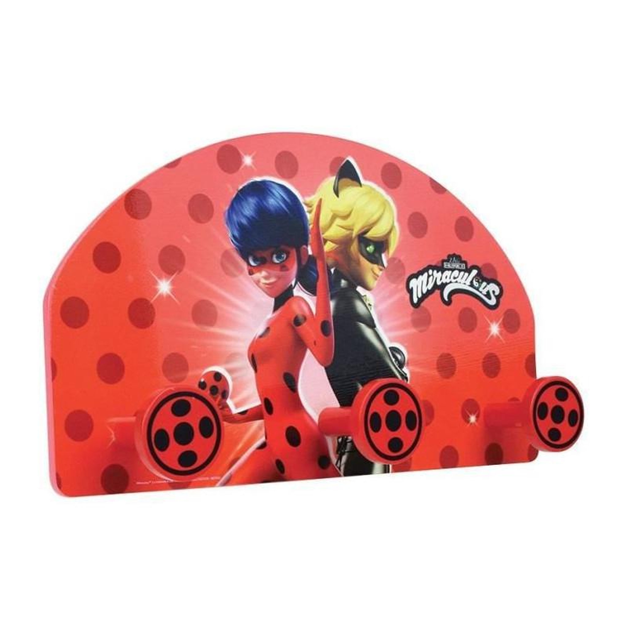 Fun House Fun house miraculous ladybug porte manteau pour enfant h.37 x l.21.5 x p.68 cm