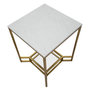 Voir la diapositive 5 : Paris Prix Table d'Appoint Design  Eva  60cm Blanc & Or