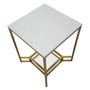 Voir la diapositive 5 : Paris Prix Table d'Appoint Design  Eva  60cm Blanc & Or
