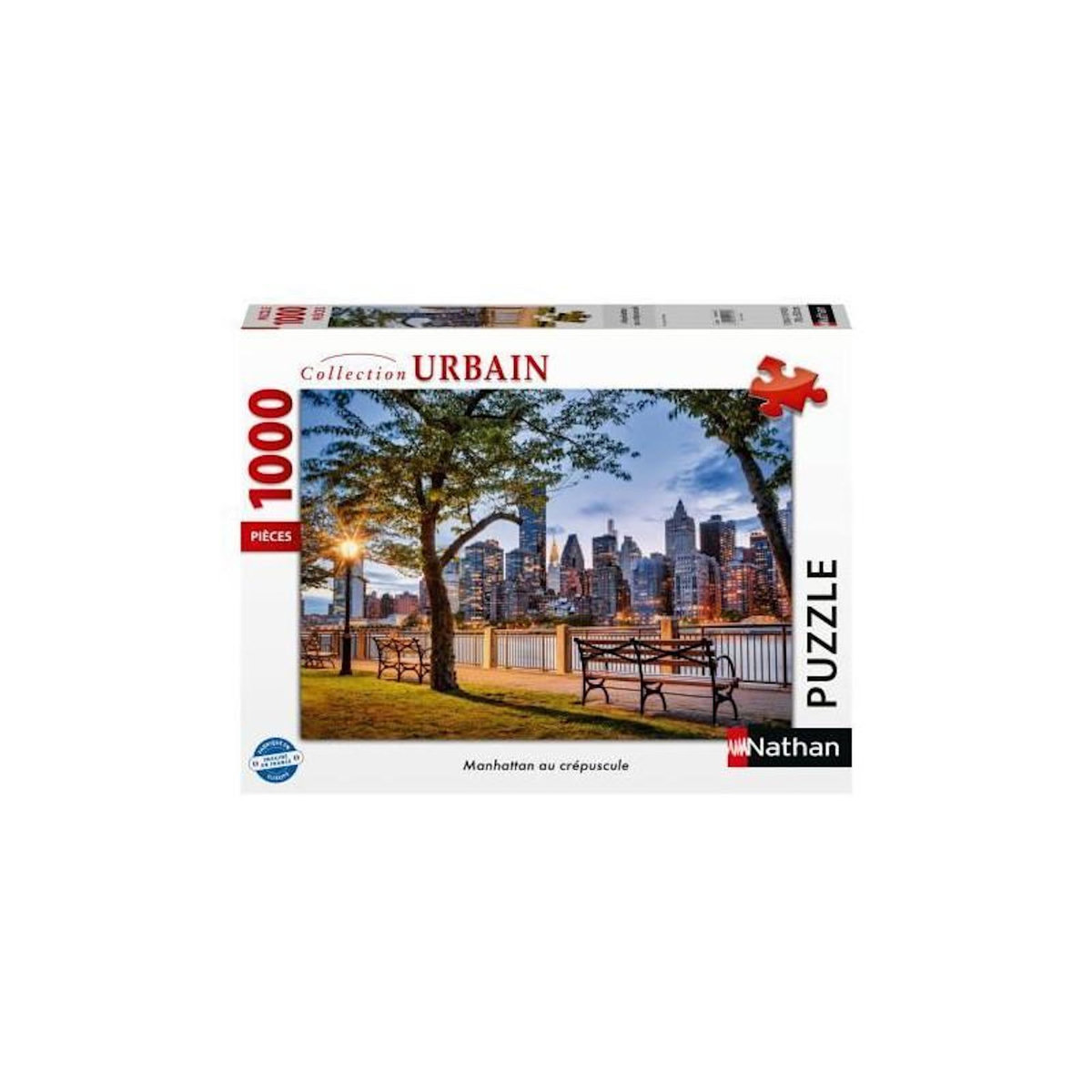 RAVENSBURGER Puzzle 1000 pièces Manhattan au crépuscule – Nathan – Collection Évasion – Dès 14 ans – Adulte