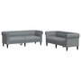 Voir la diapositive 2 : VIDAXL Ensemble de canapes 2 pcs gris clair tissu