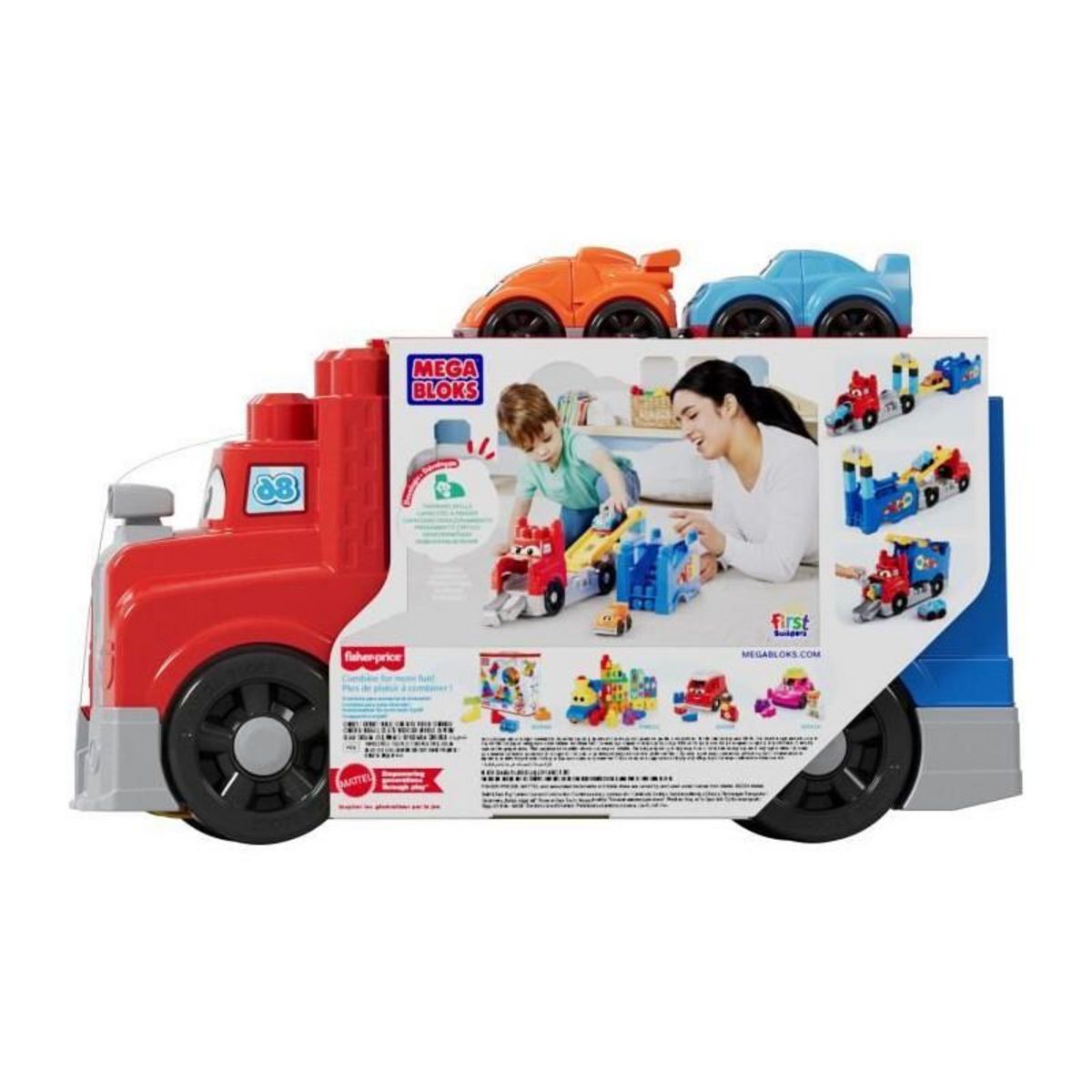 MEGABLOKS Jouet de construction MEGA BLOKS Camion Course et Construction