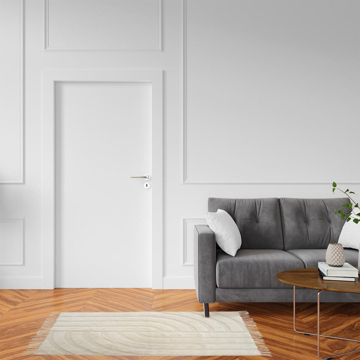 FUTURE HOME Tapis déco à franges en coton tufté 100x150cm