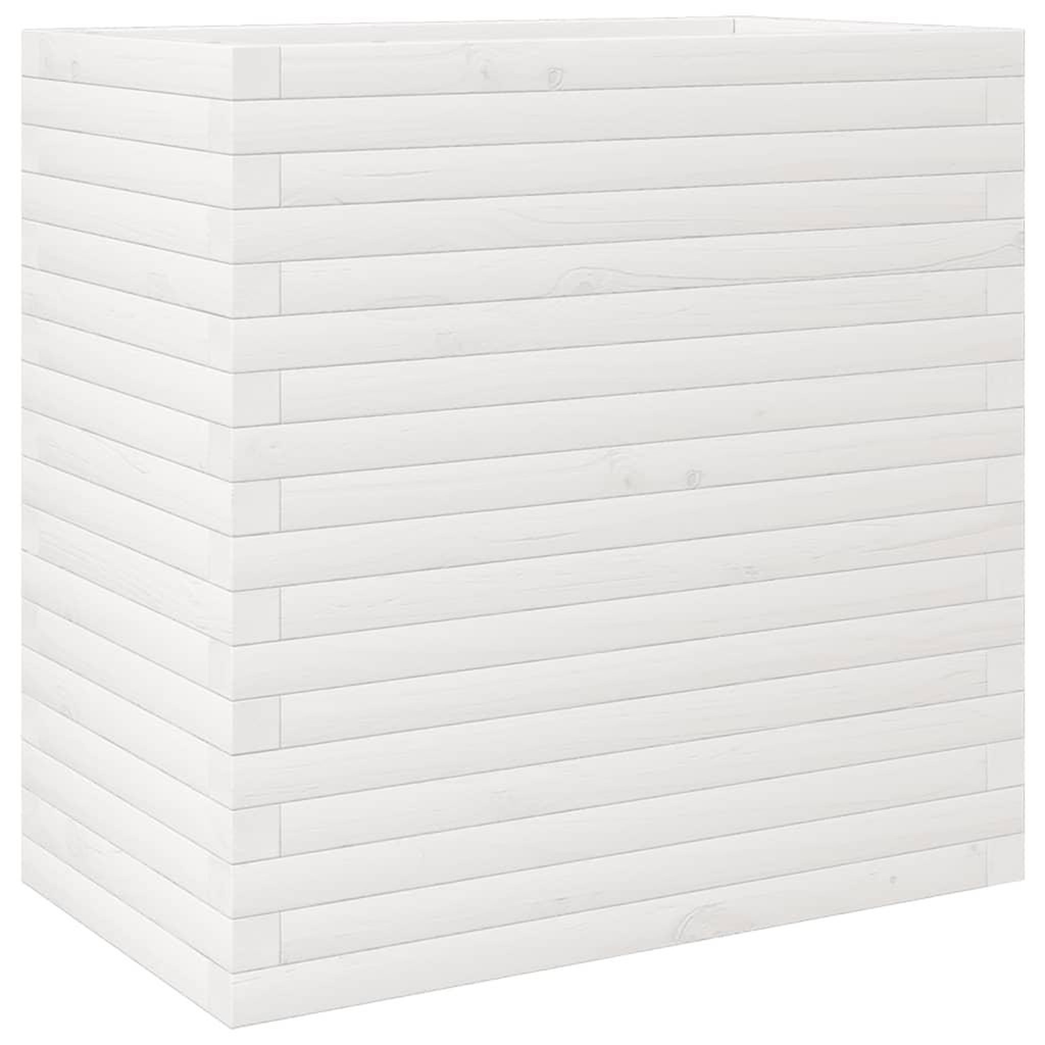 Voir la diapositive 2 : VIDAXL Jardiniere blanc 70x40x68,5 cm bois de pin massif