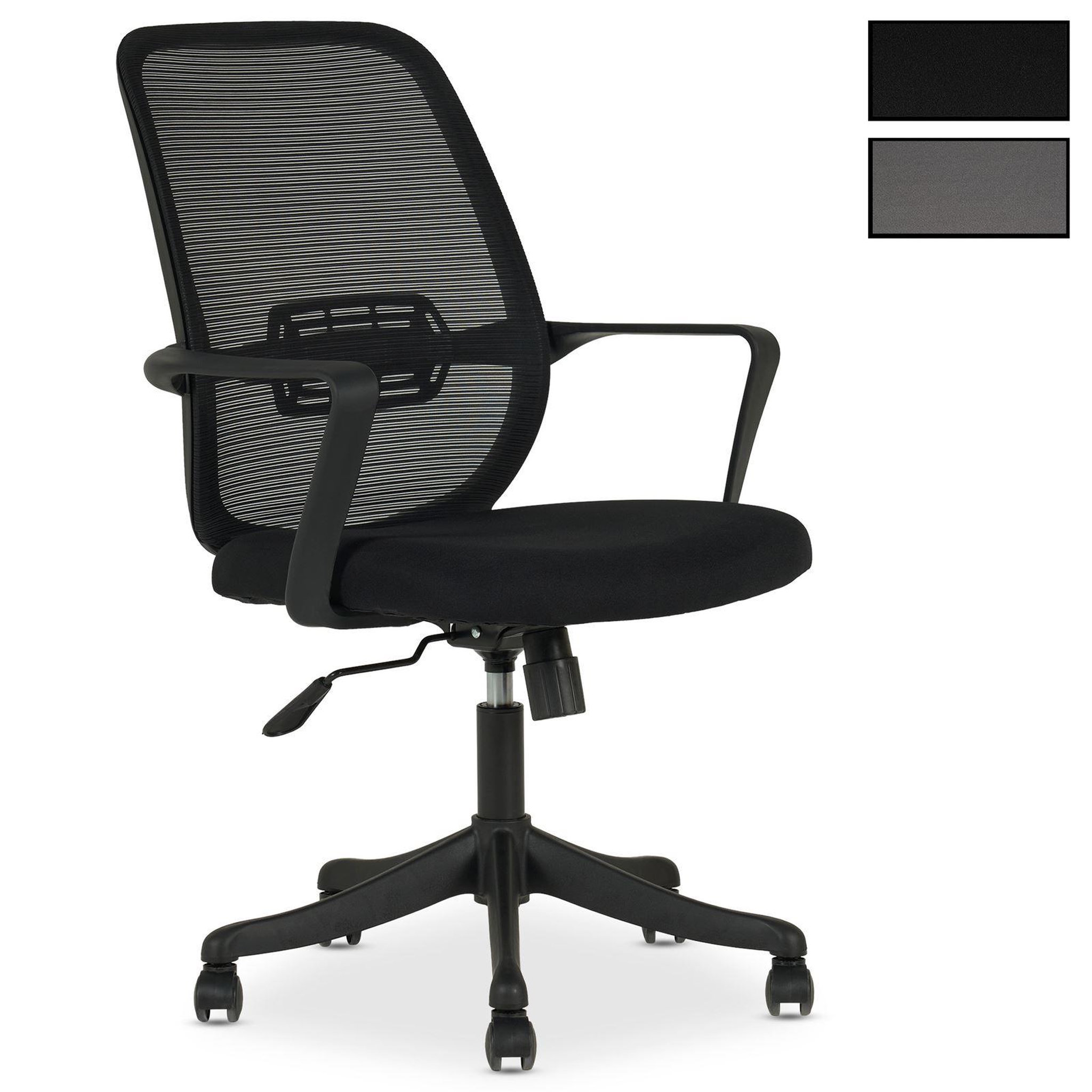 IDIMEX Chaise de bureau ergonomique mollis réglable en tissu mesh. Coloris disponibles : Gris