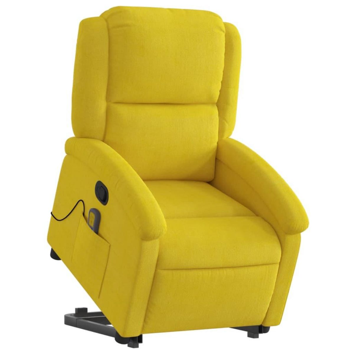 VIDAXL Fauteuil de massage inclinable Jaune Velours