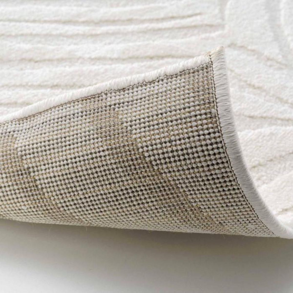 Paris Prix Tapis Shaggy Relief  Ankara  120x170cm Beige