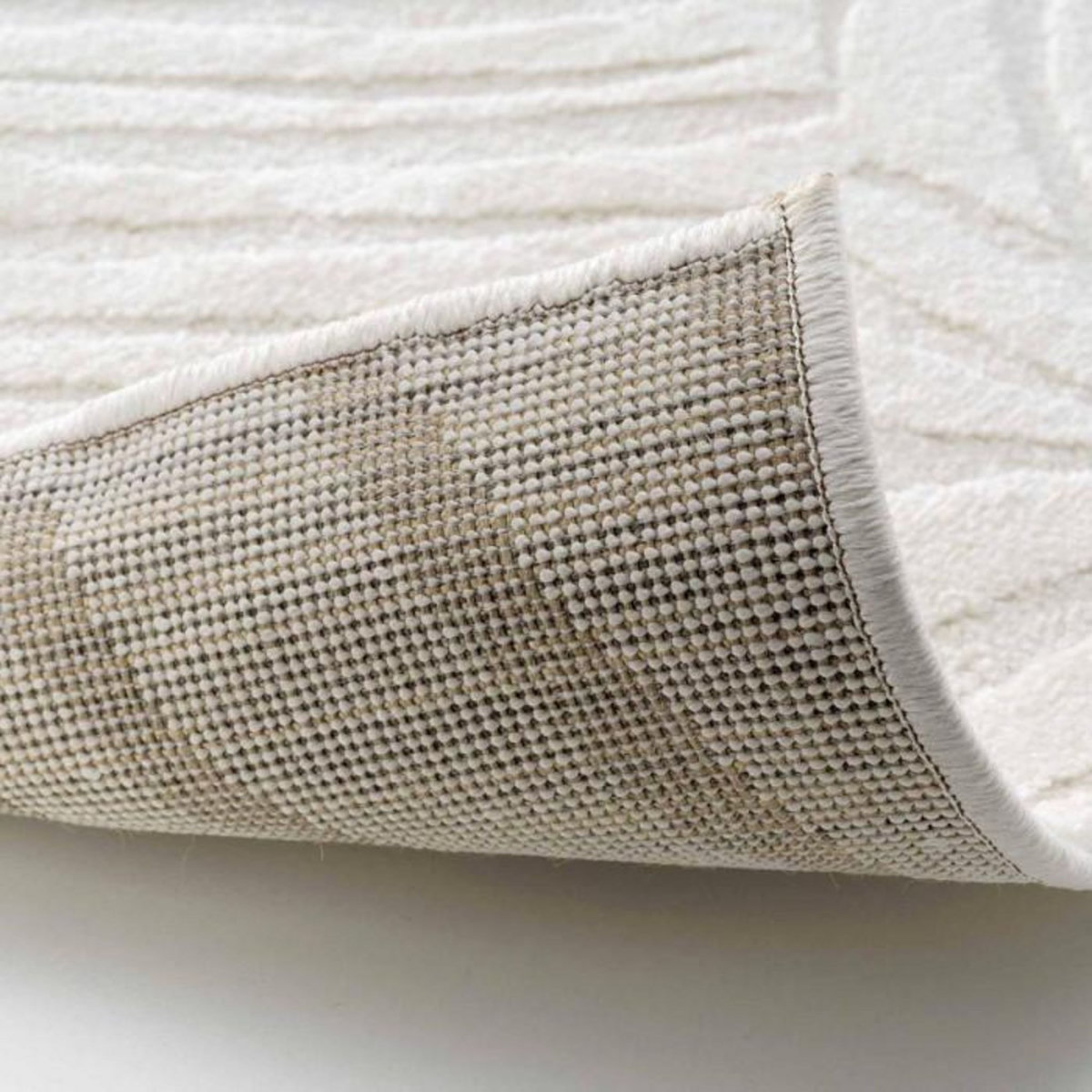 Paris Prix Tapis Shaggy Relief  Ankara  120x170cm Beige