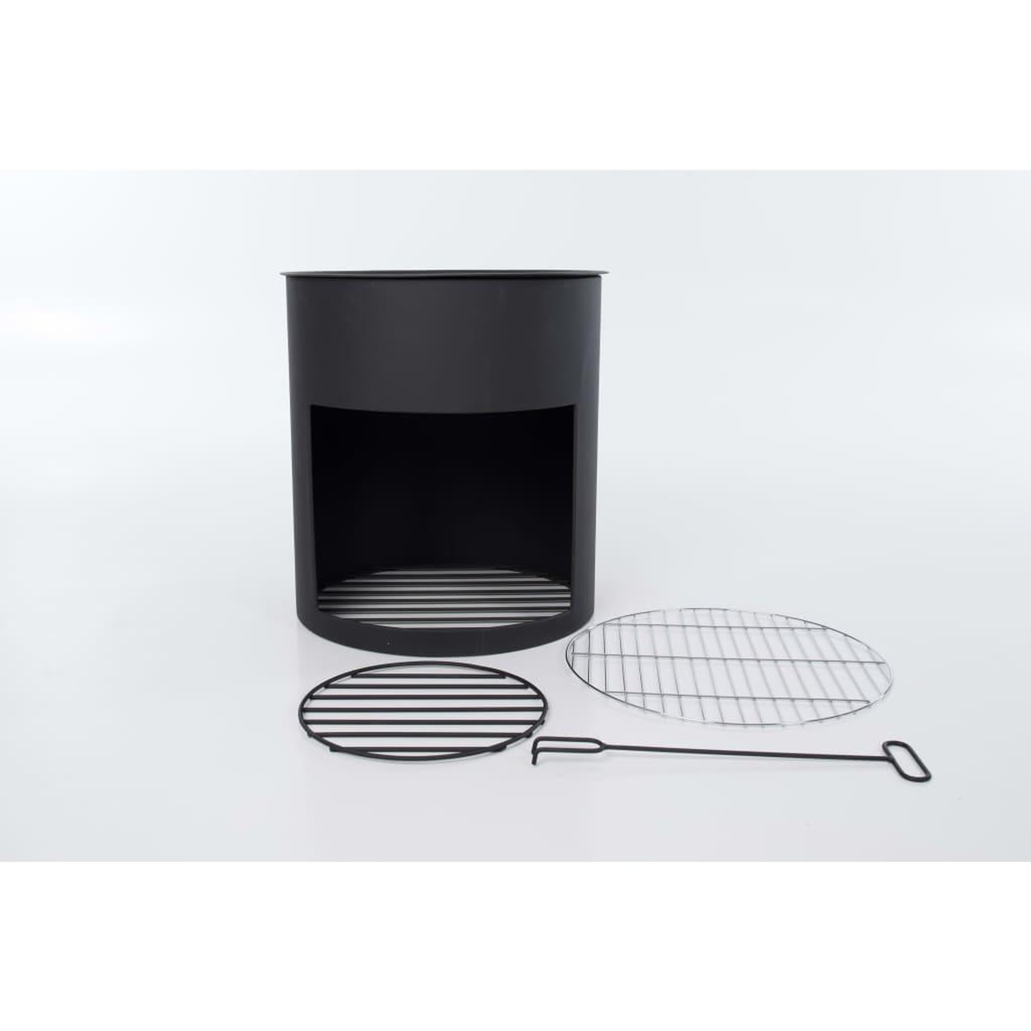 Voir la diapositive 3 : REDFIRE RedFire Tonneau a feu Milshire Noir Acier