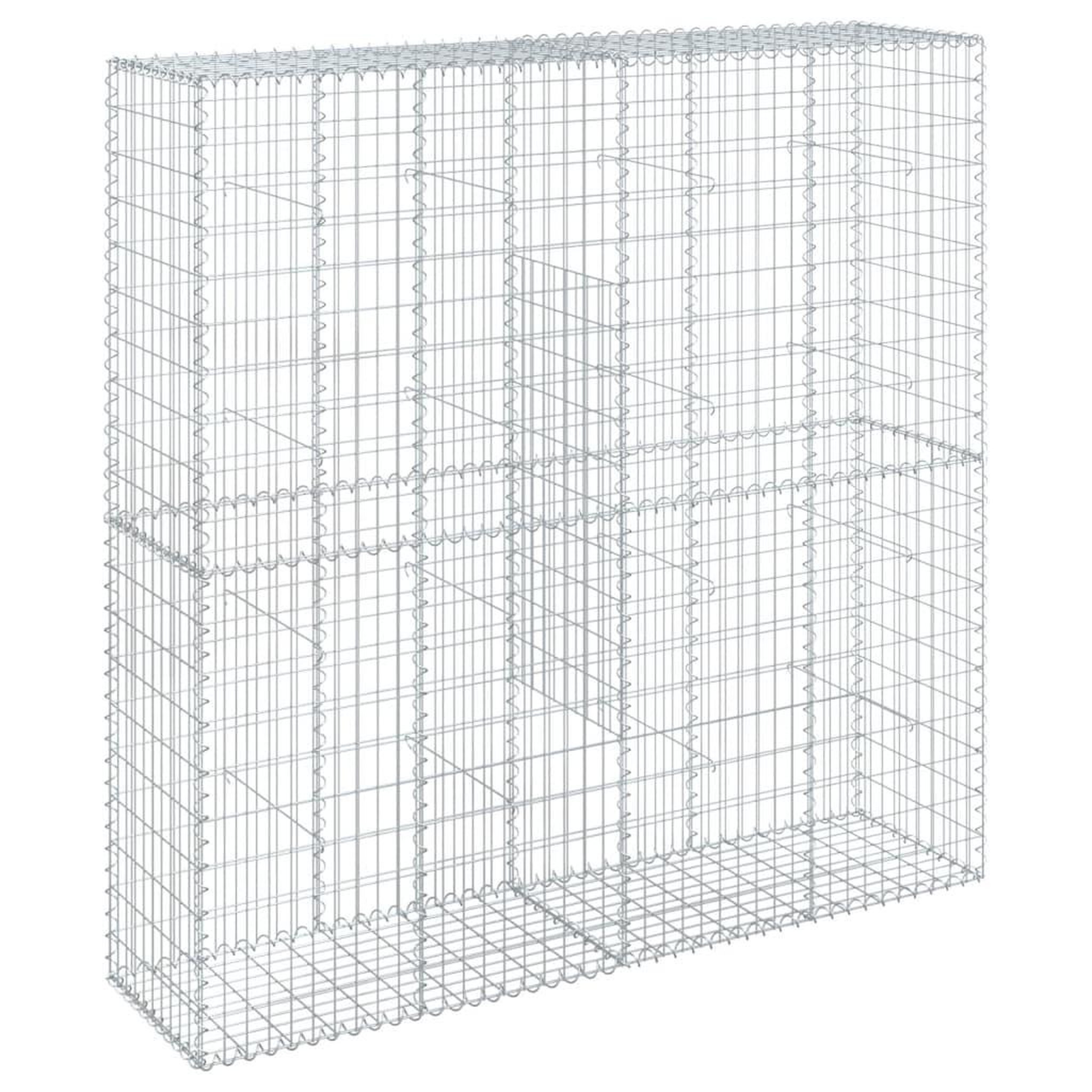 Voir la diapositive 2 : VIDAXL Panier gabion avec couvercle 200x50x200 cm fer galvanise