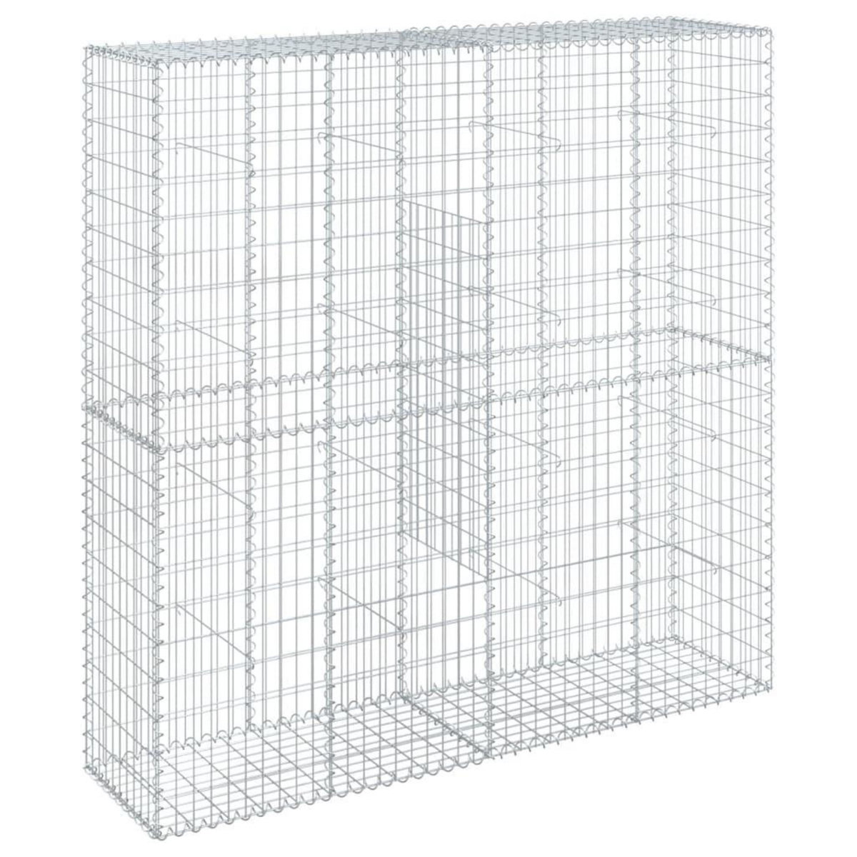 VIDAXL Panier gabion avec couvercle 200x50x200 cm fer galvanise