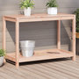 Voir la diapositive 1 : VIDAXL Table de rempotage et etagere 108x50x75 cm bois massif douglas