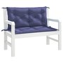 Voir la diapositive 3 : VIDAXL Coussins de banc de jardin lot de 2 bleu marine tissu oxford
