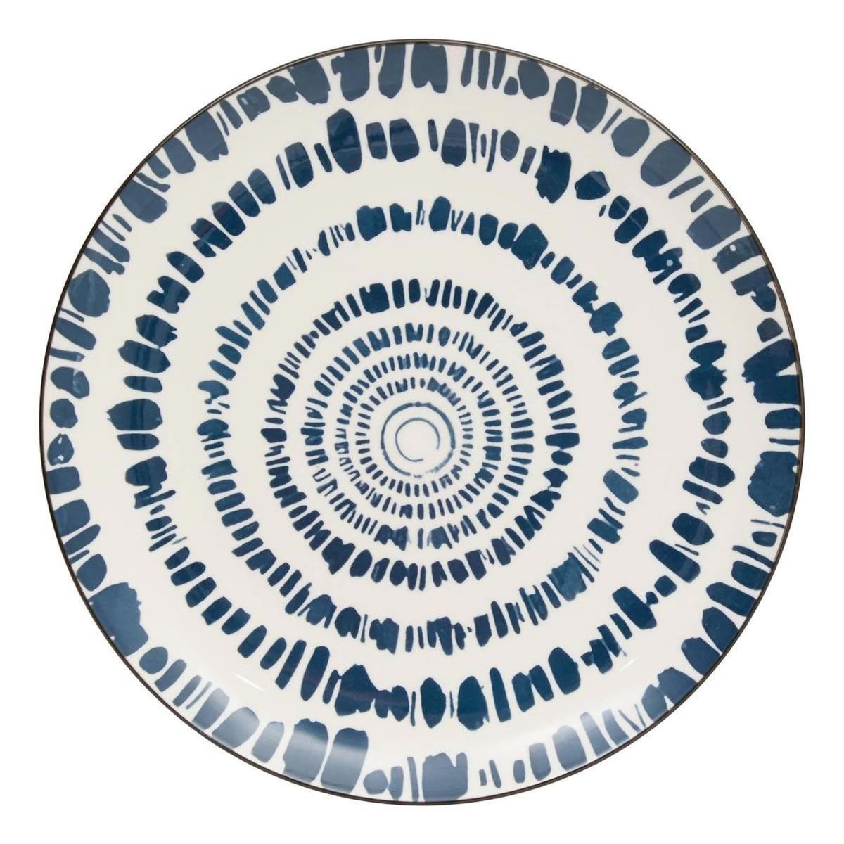 SECRET DE GOURMET Lot de 6 Assiettes Plates  Umami Rayon  26cm Bleu