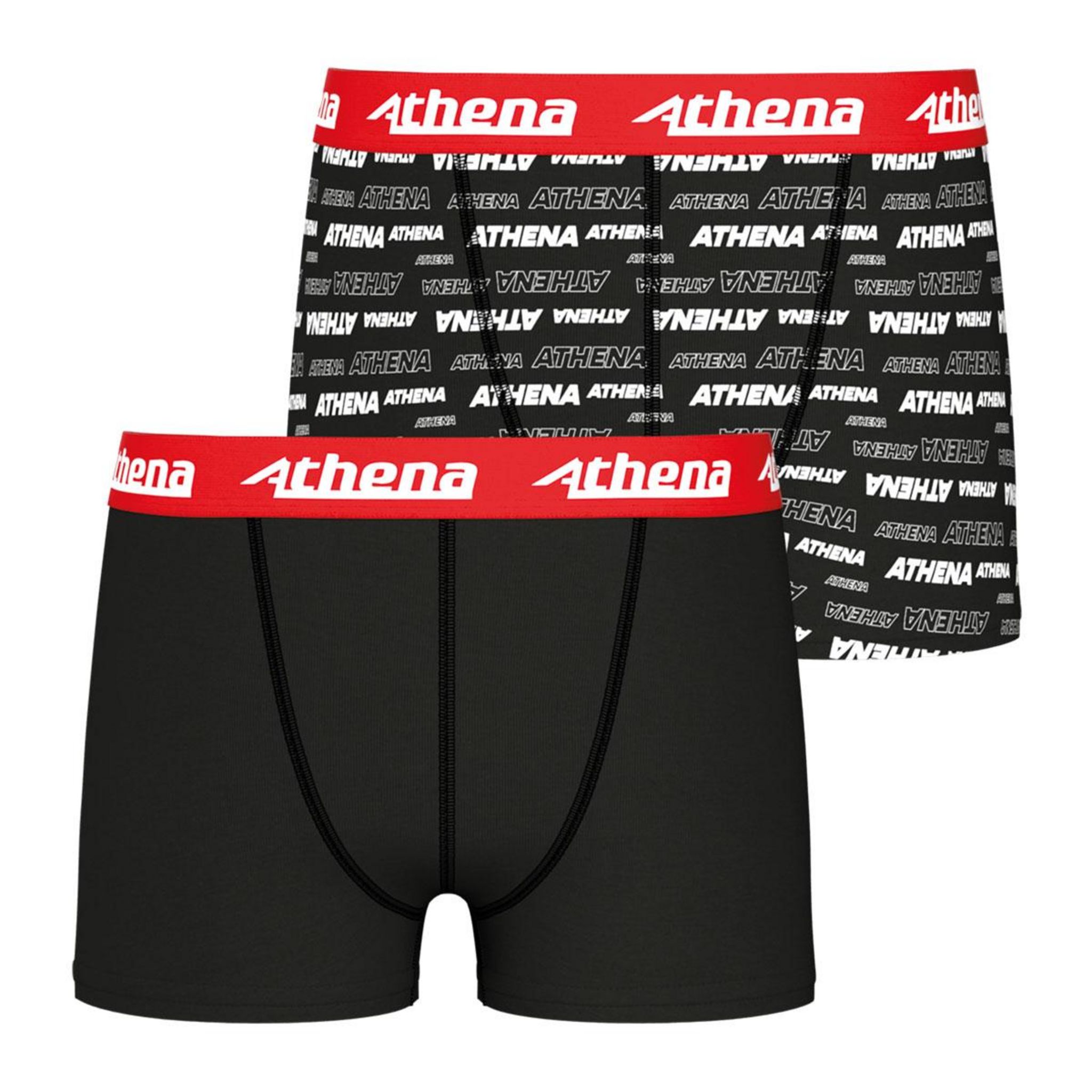 Boxers Garçon Athena - Lot De 2 - Coton Stretch Doux - Sans étiquette - OEKO-TEX - Confiance Et Confort Au Quotidien