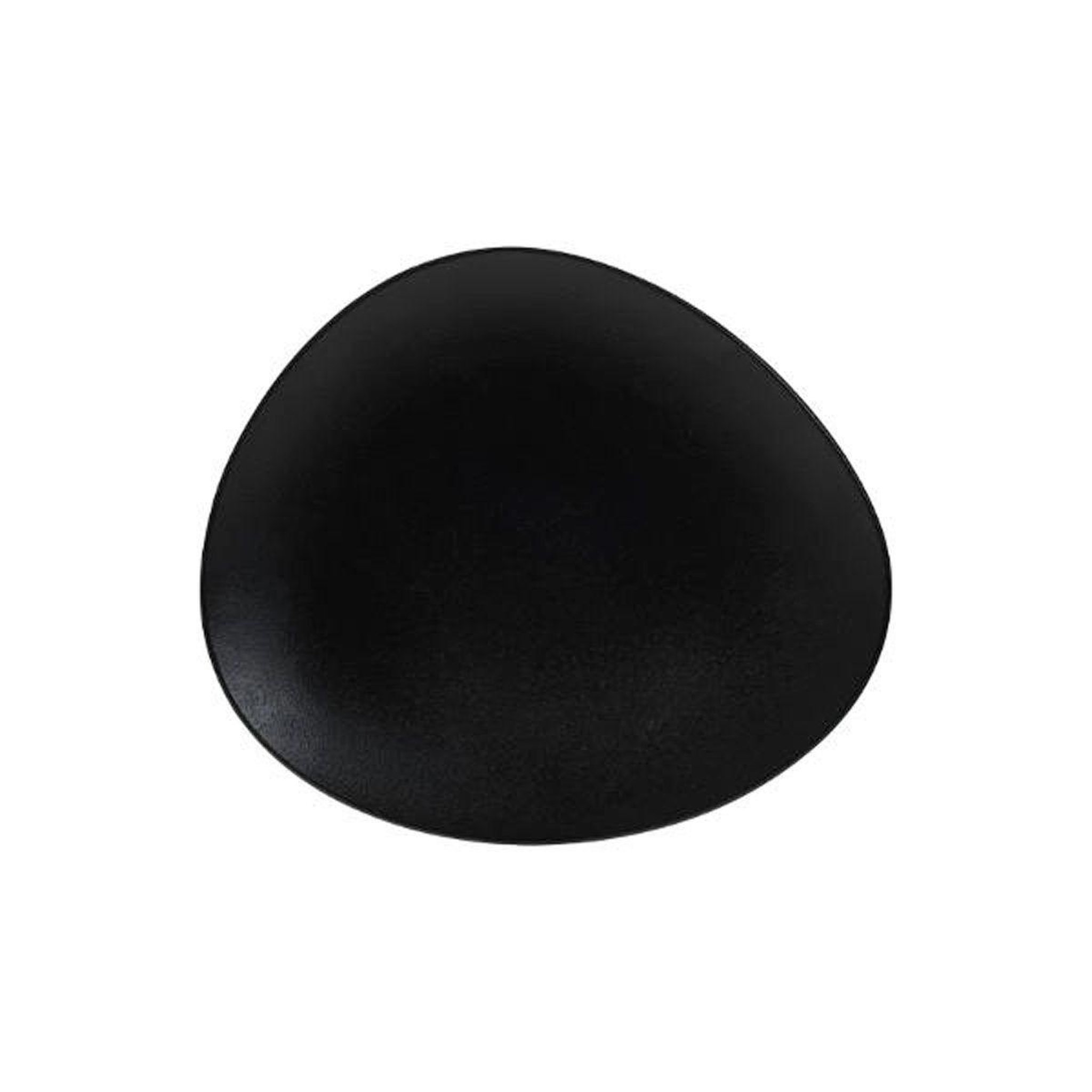 Voir la diapositive 1 : SECRET DE GOURMET Lot de 6 assiettes de présentation  galet  33cm noir