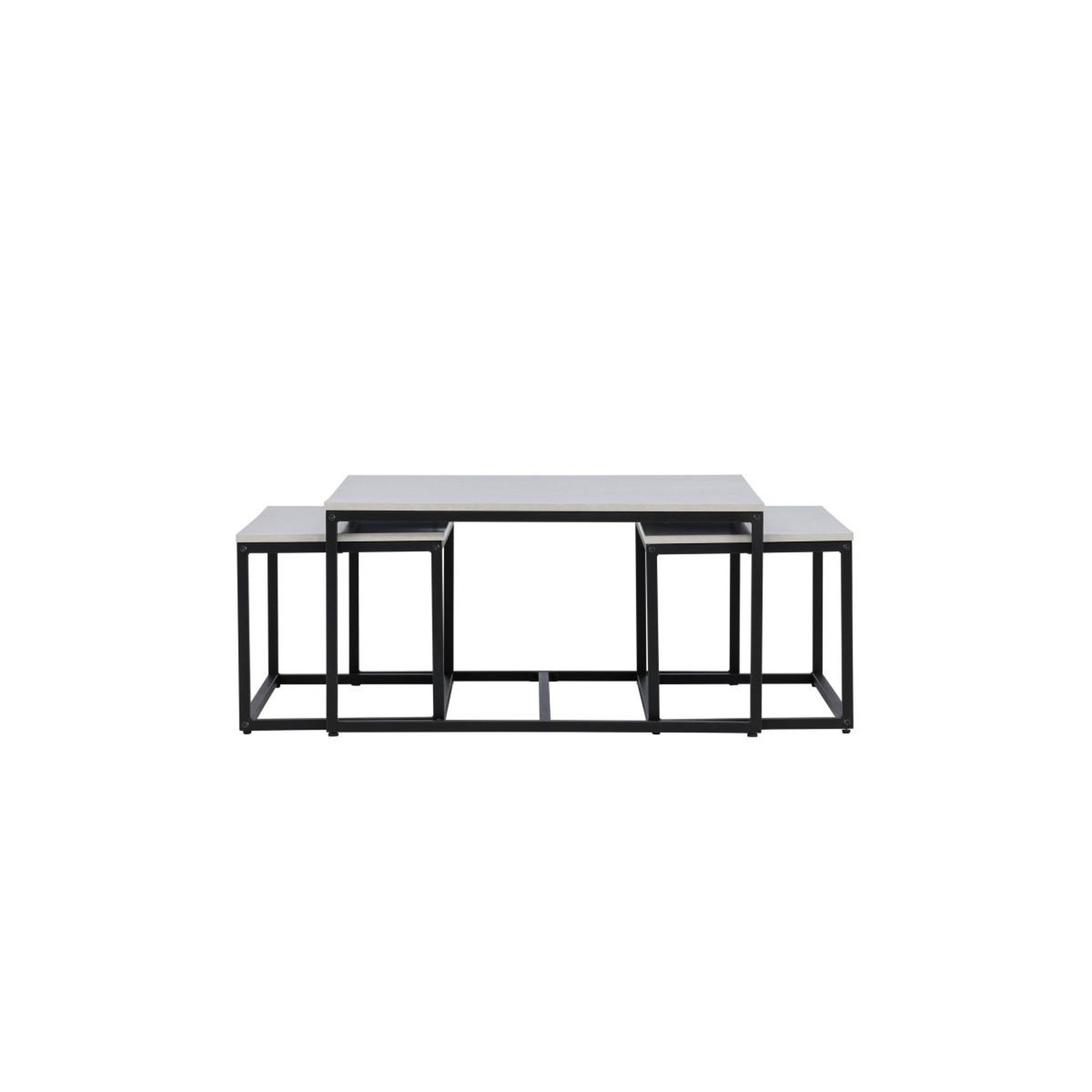 Voir la diapositive 2 : Paris Prix Lot de 3 Tables Basses Gigognes  Solna  80cm Gris