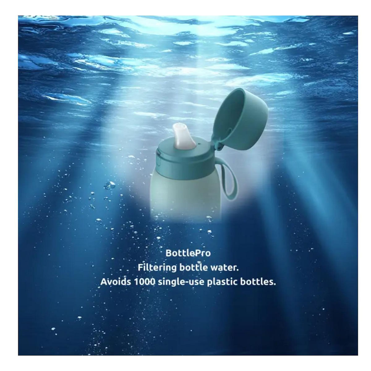 TAPPWATER Bouteille isotherme filtrante 0.7l vert - BTLPRO-G101