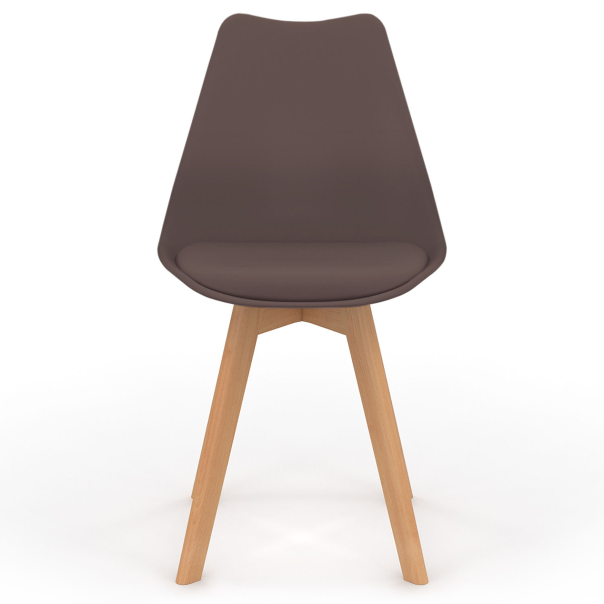 Voir la diapositive 3 : ID MARKET Lot de 6 chaises scandinaves sara mix color taupe, beige et blanc