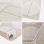 Voir la diapositive 3 : SWEEEK Tapis intérieur/extérieur contemporain motifs géométriques crème et beige polyester recyclé Megan