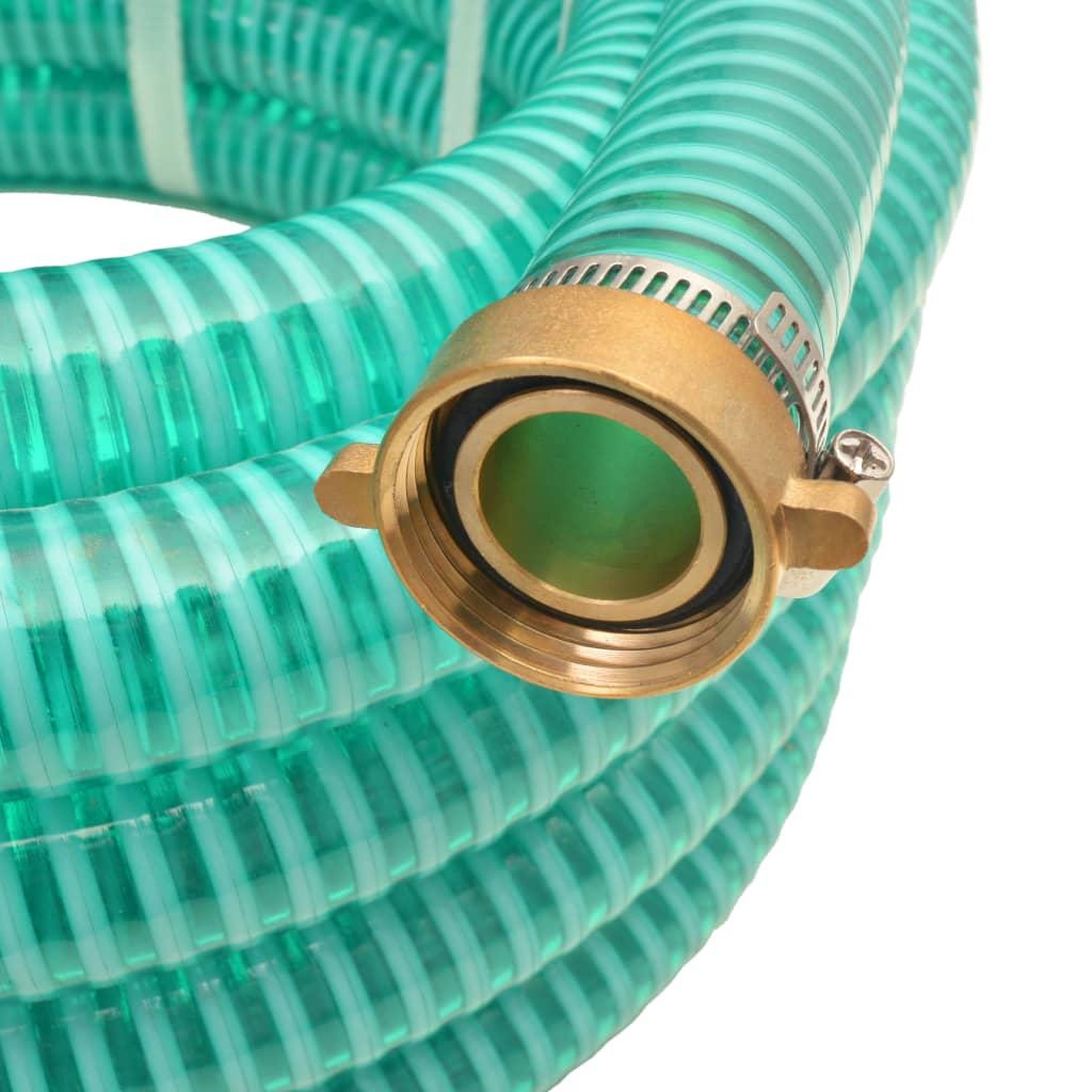 Voir la diapositive 3 : VIDAXL Tuyau d'aspiration avec raccords en laiton 3 m 25 mm vert