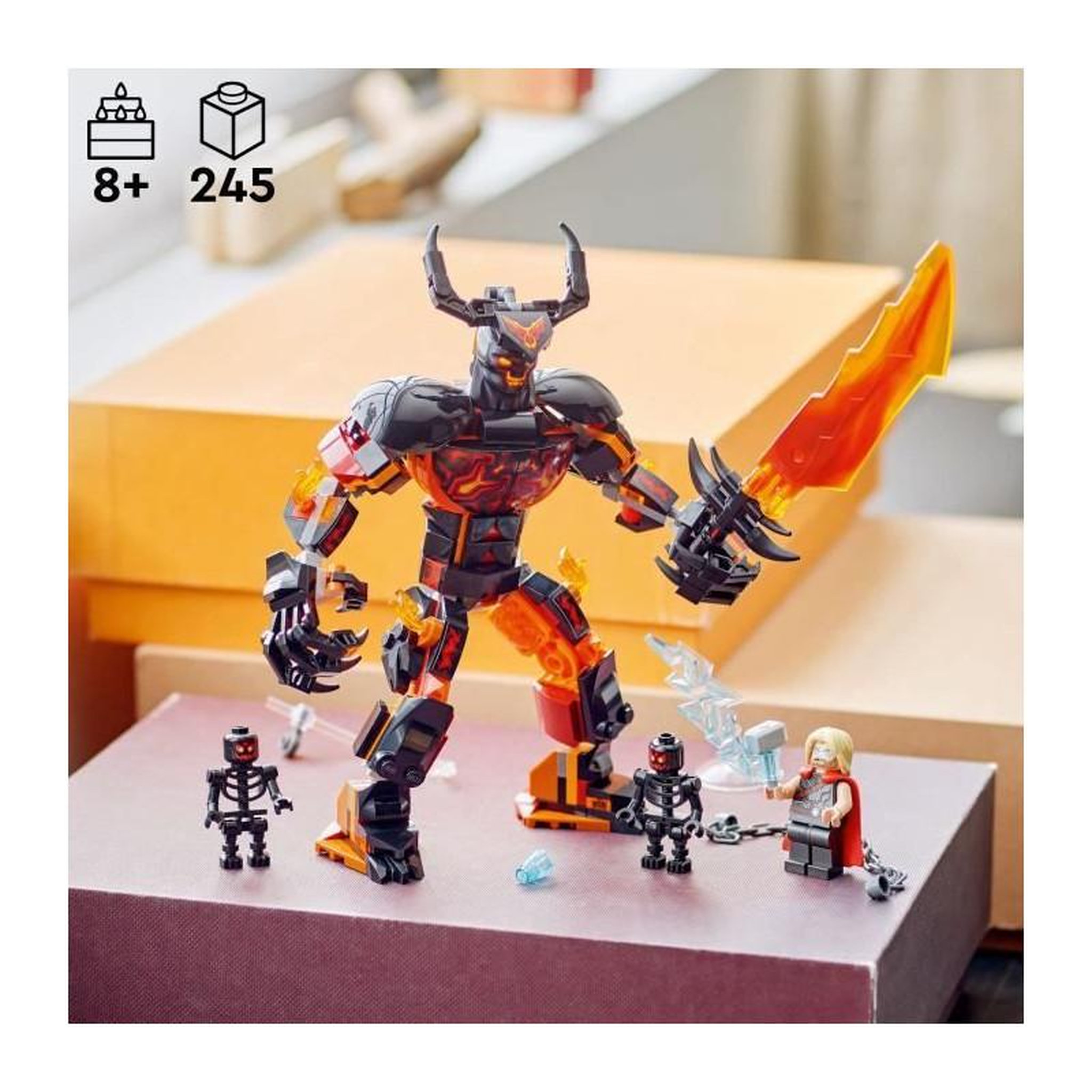 Voir la diapositive 4 : LEGO LEGO Marvel 76289 Figurine de Thor contre Surtur a construire, Set de super-héros