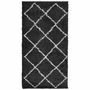 Voir la diapositive 2 : VIDAXL Tapis shaggy a poils longs moderne noir et creme 80x150 cm