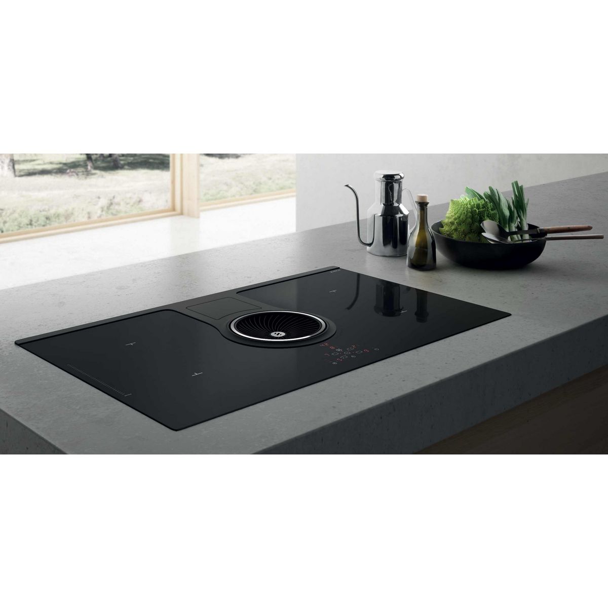 ELICA Table de cuisson aspirante à induction 83cm 4 feux 7400w noir - prf0120977