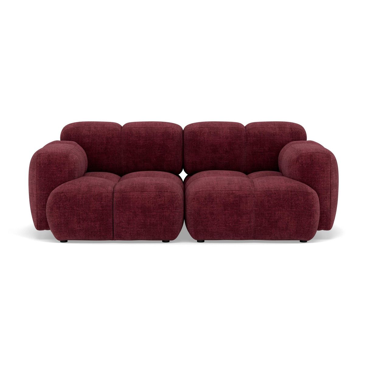 LISA DESIGN Grace - canapé modulable 2 places en velours texturé