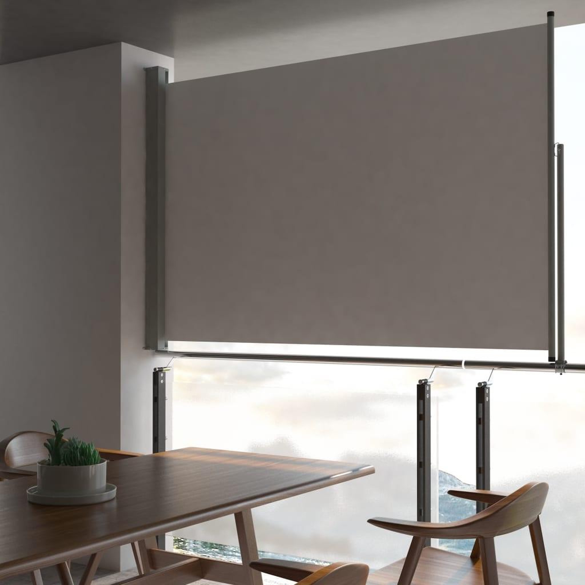 Voir la diapositive 1 : VIDAXL Auvent lateral retractable de patio 160 x 300 cm Gris