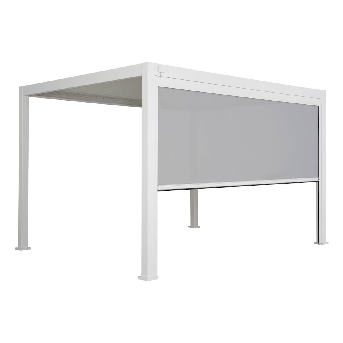 SWEEEK Pergola Bioclimatique – Triomphe – 4x3m, aluminium, à lames orientables + store 4m