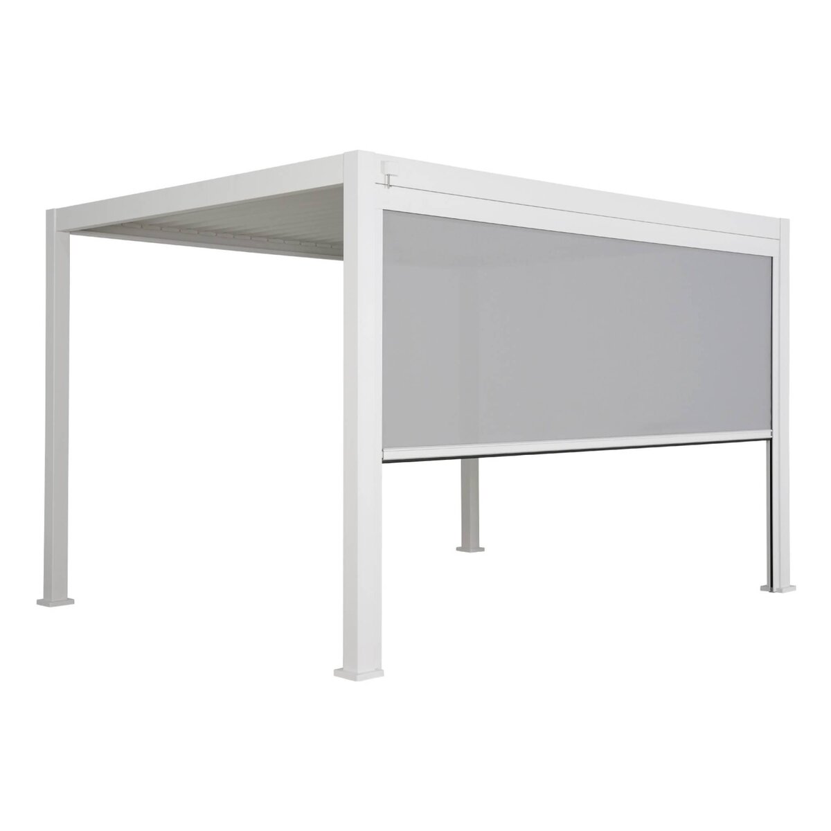 SWEEEK Pergola Bioclimatique – Triomphe – 4x3m, aluminium, à lames orientables + store 4m