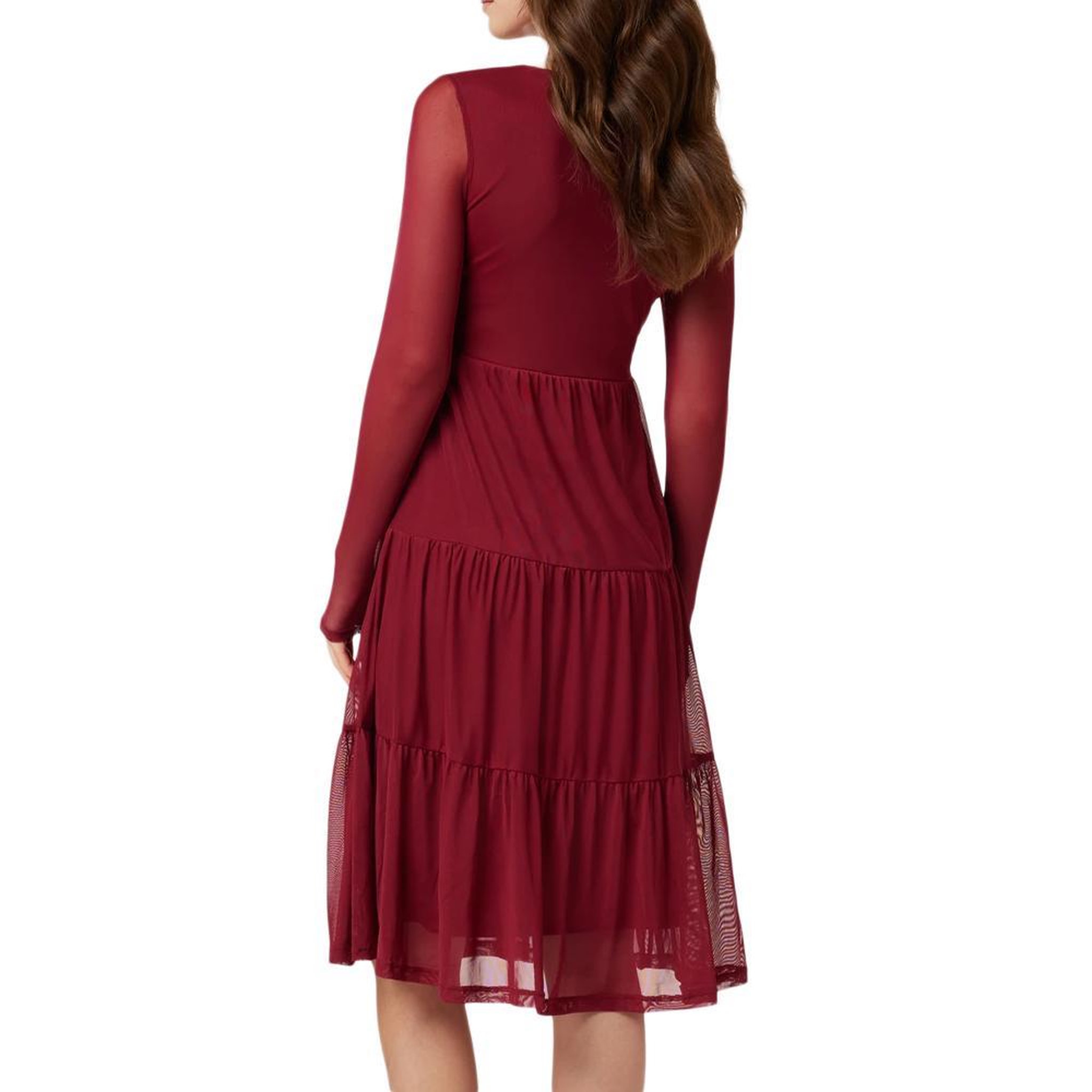 Voir la diapositive 2 : Vila Robe Rouge Femme Vila Volettis Mesi