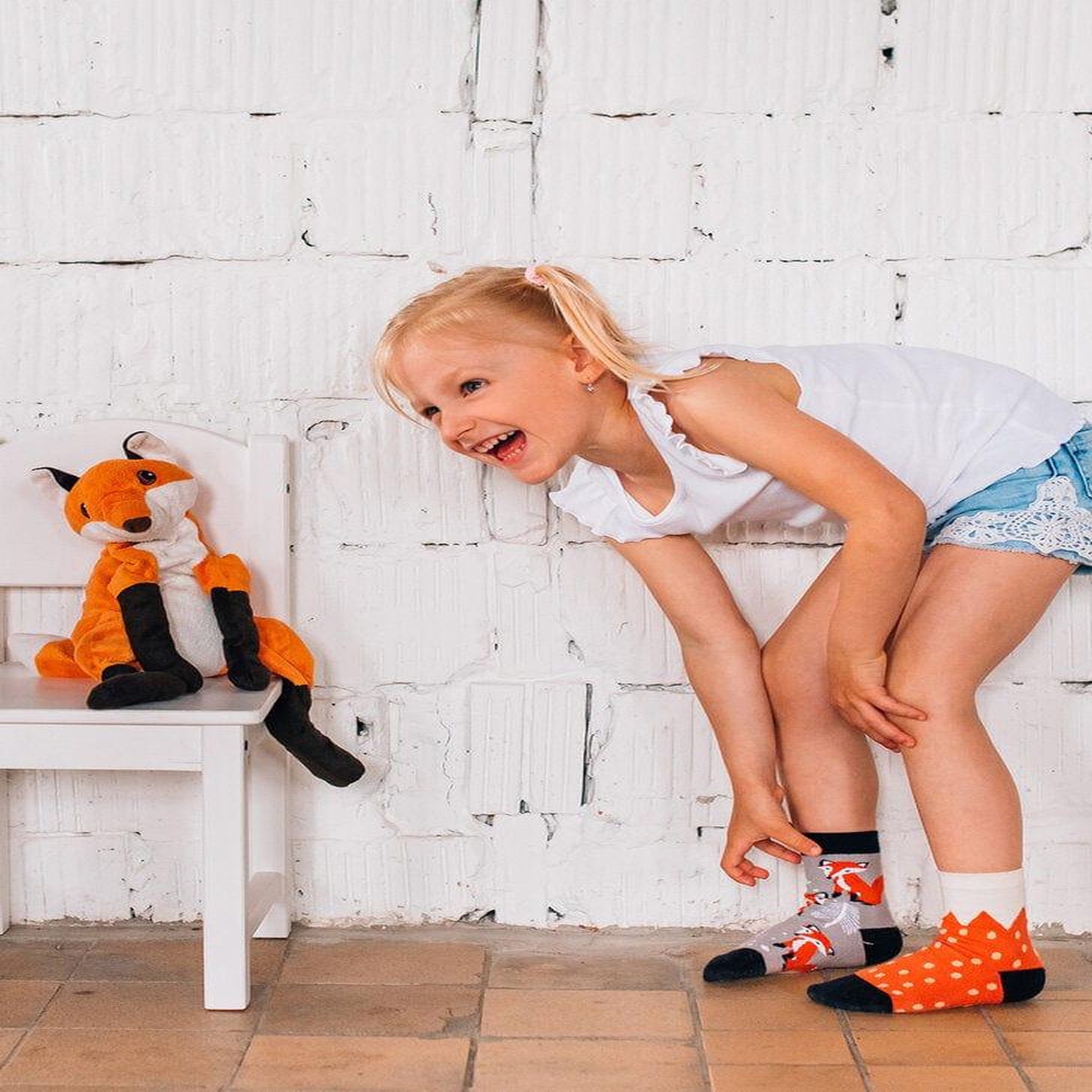 Voir la diapositive 3 : DEDOLES Chaussettes enfants renards