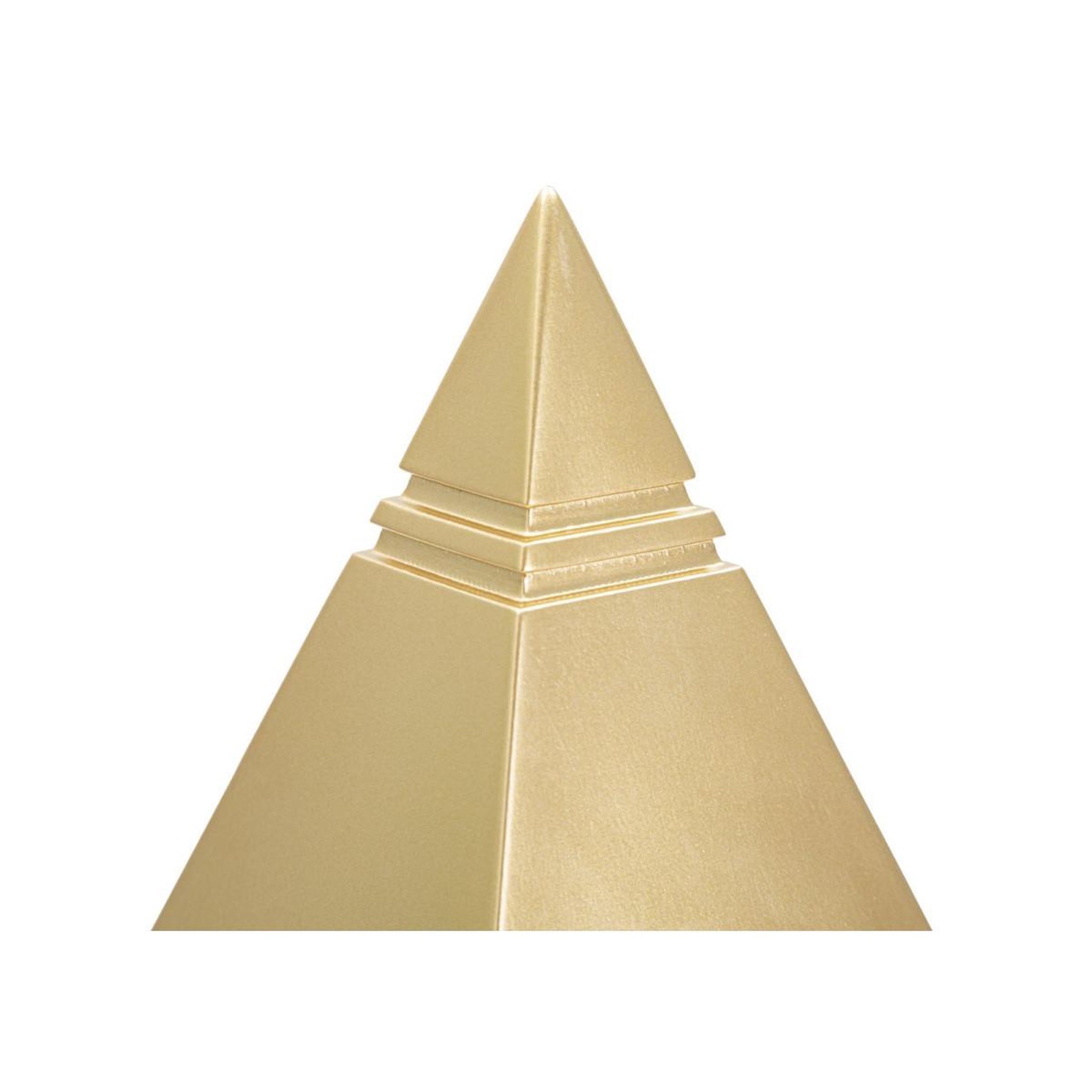 Voir la diapositive 2 : Paris Prix Pyramide déco en résine  ellios  15cm or