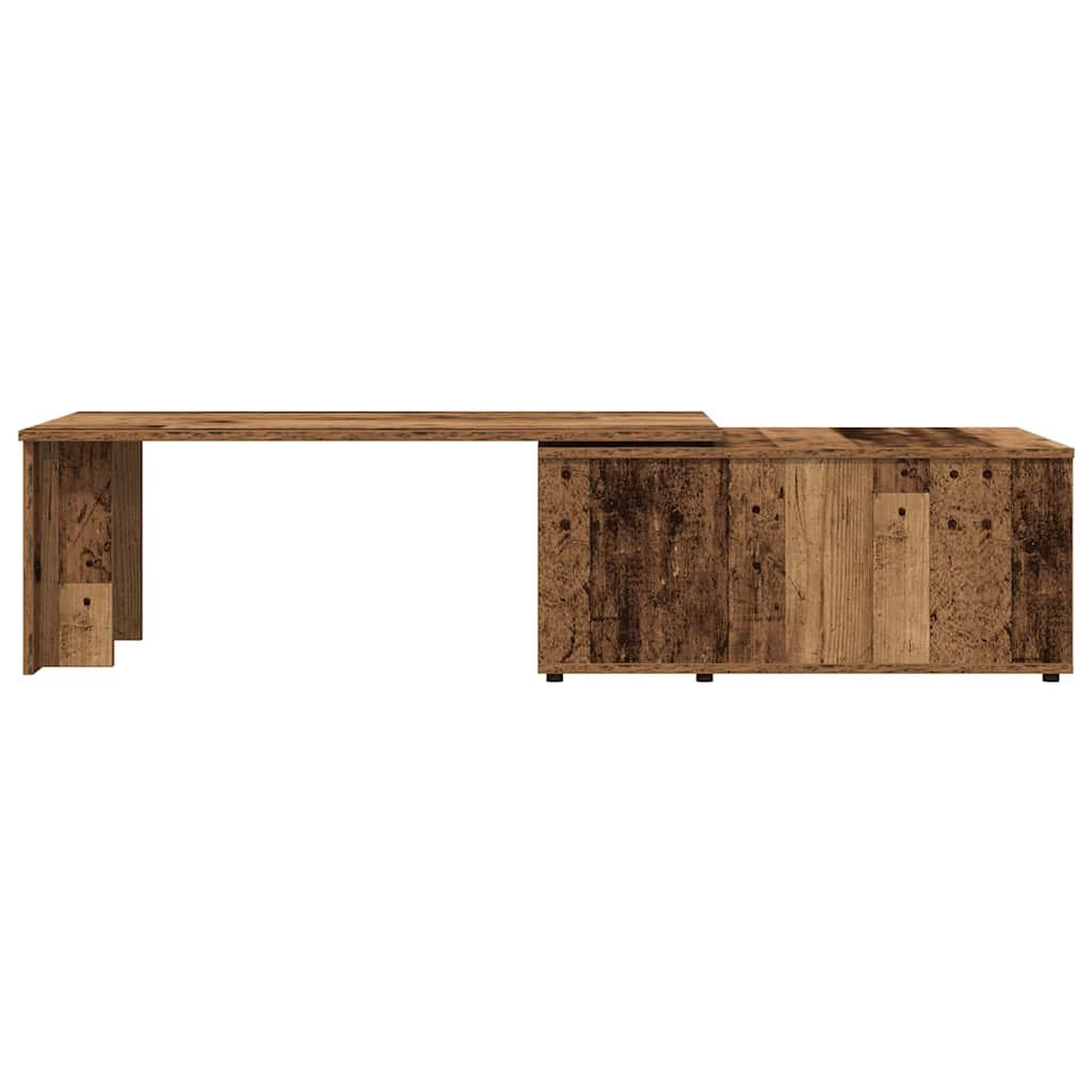 Voir la diapositive 4 : VIDAXL Table basse vieux bois 150x50x35 cm bois d'ingenierie