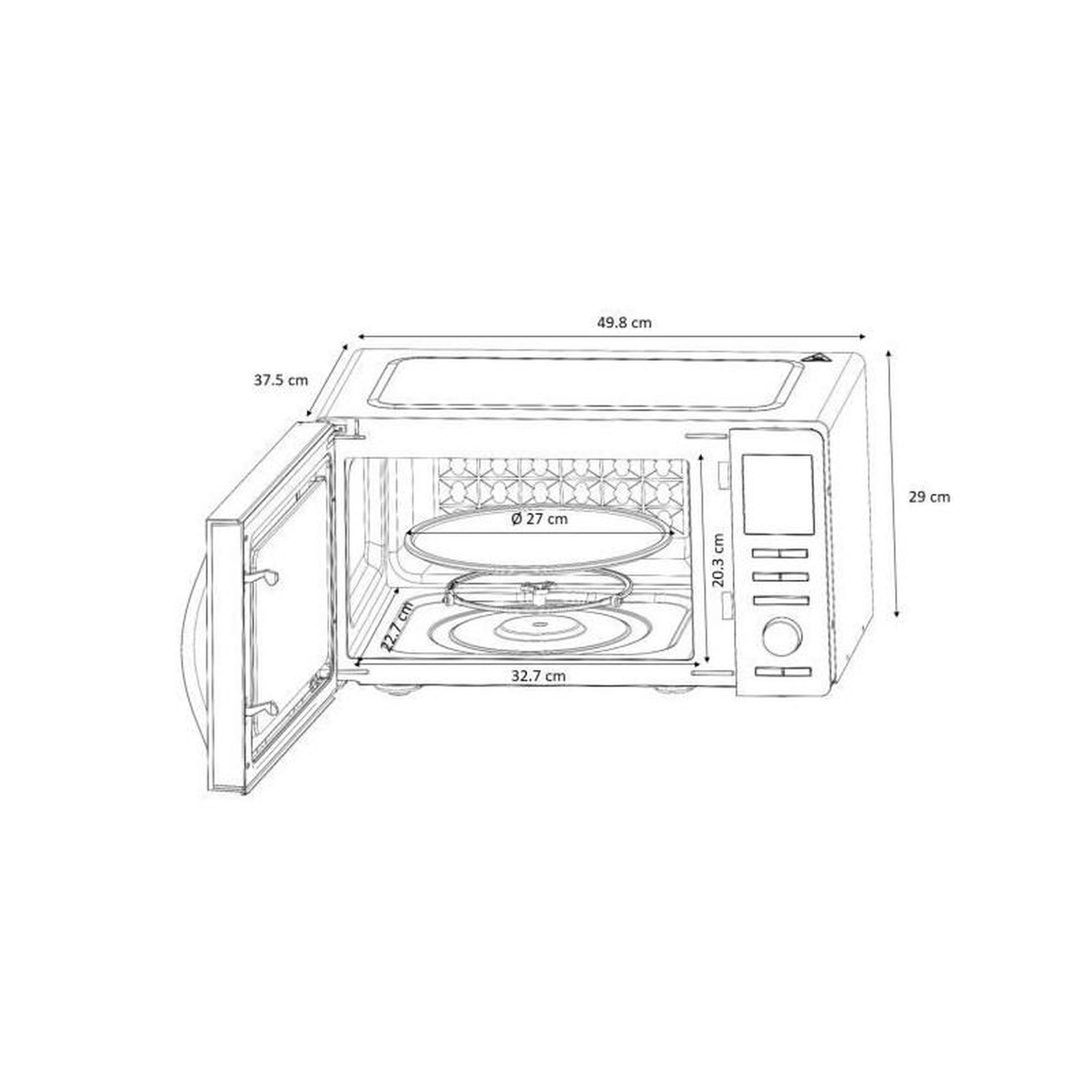 Voir la diapositive 5 : CONTINENTAL EDISON Micro-ondes combiné - CONTINENTAL EDISON - CEMO25SG13S3 - Silver - 25 L - Porte Miroir - 900 W - Grill 1000 W - Convection 1000