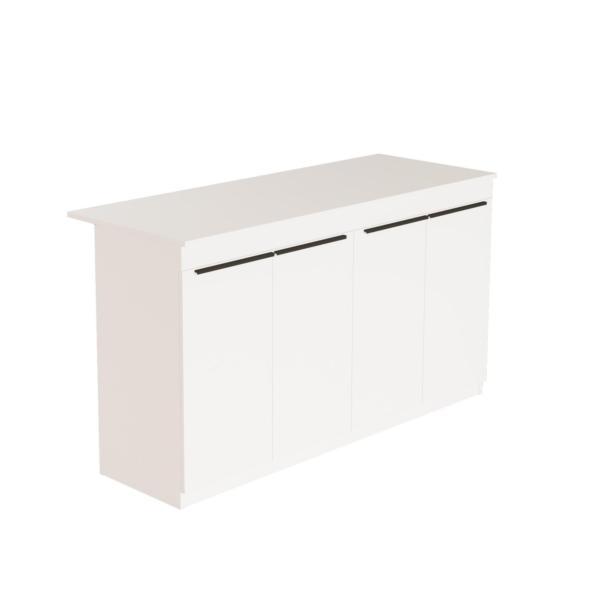 Habitat et Jardin Table de cuisine en bois  lark  - 160 x 60 x 90 cm - blanc