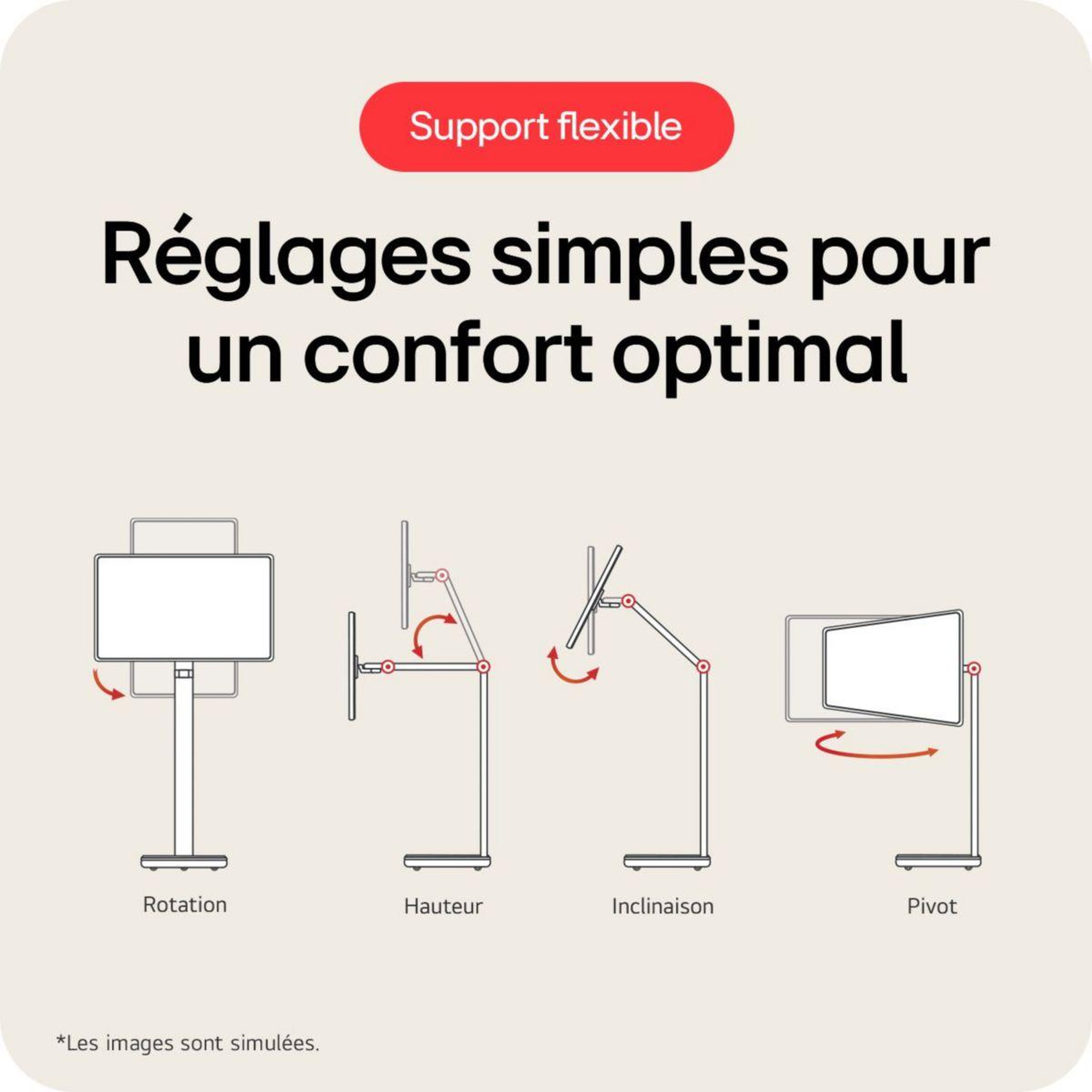 Voir la diapositive 5 : LG Ecran PC 4K 32U889SA-W.AE Smart Monitor32'' IPS