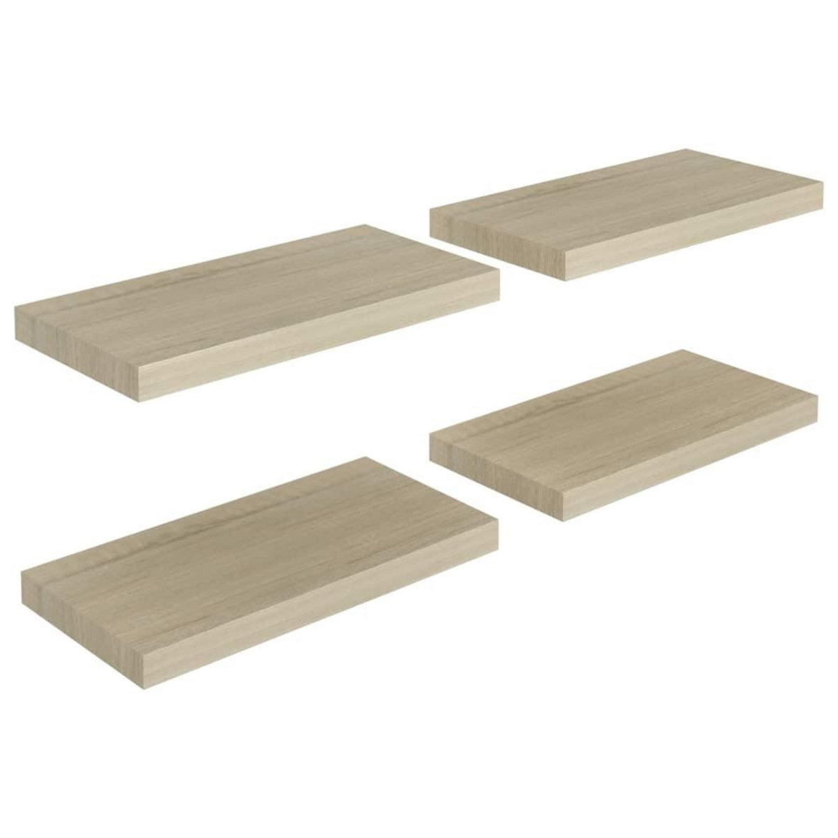 VIDAXL Etageres murales flottantes 4 pcs chene 50x23x3,8 cm MDF