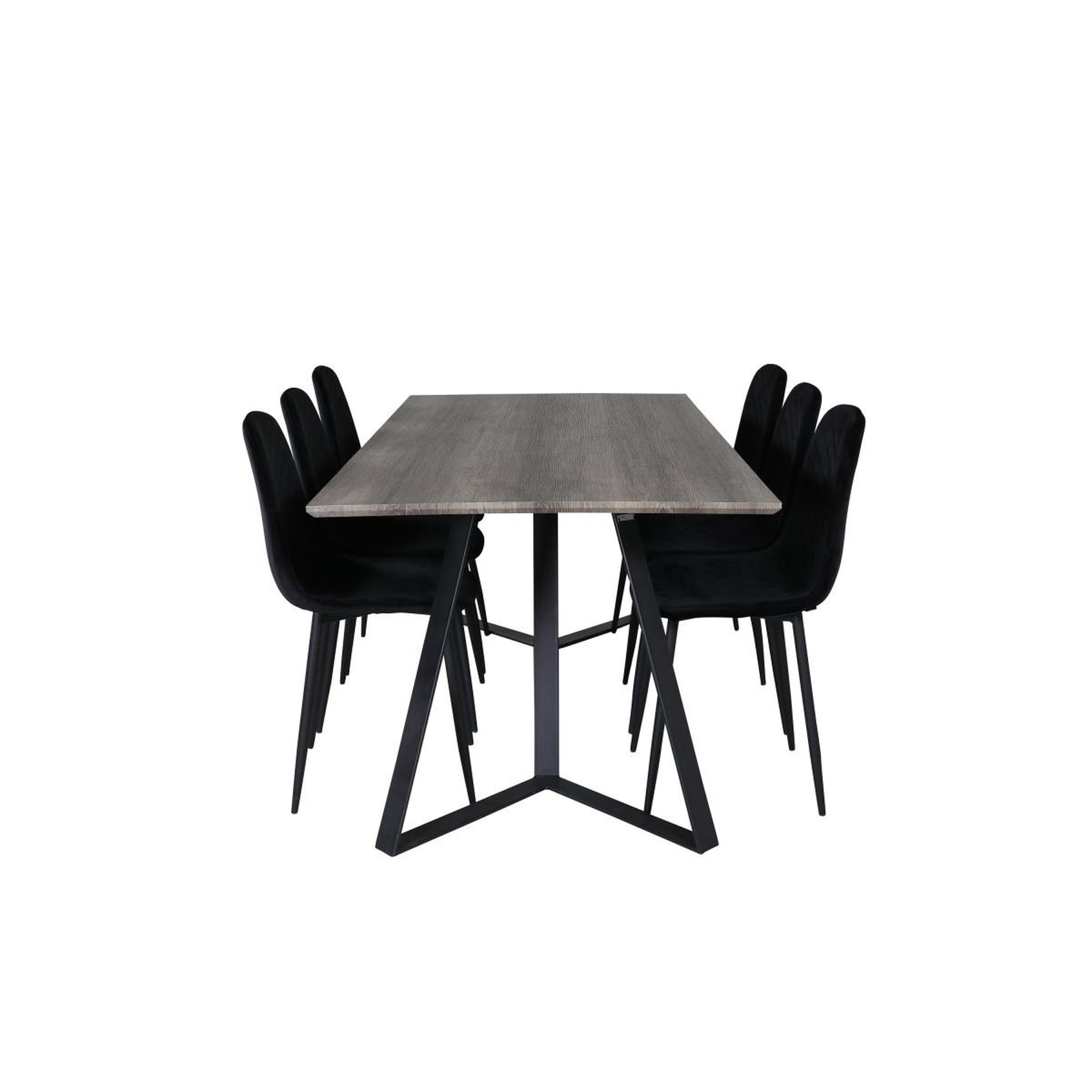 Voir la diapositive 2 : Paris Prix Ensemble table à manger & 6 chaises design  marina & polar  180cm naturel & noir