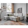 Voir la diapositive 2 : BEST MOBILIER Paul - canapé d'angle gauche - 5 places - convertible avec coffre et têtières - en tissu