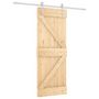 Voir la diapositive 2 : VIDAXL Porte coulissante et kit de quincaillerie 80x210 cm pin massif