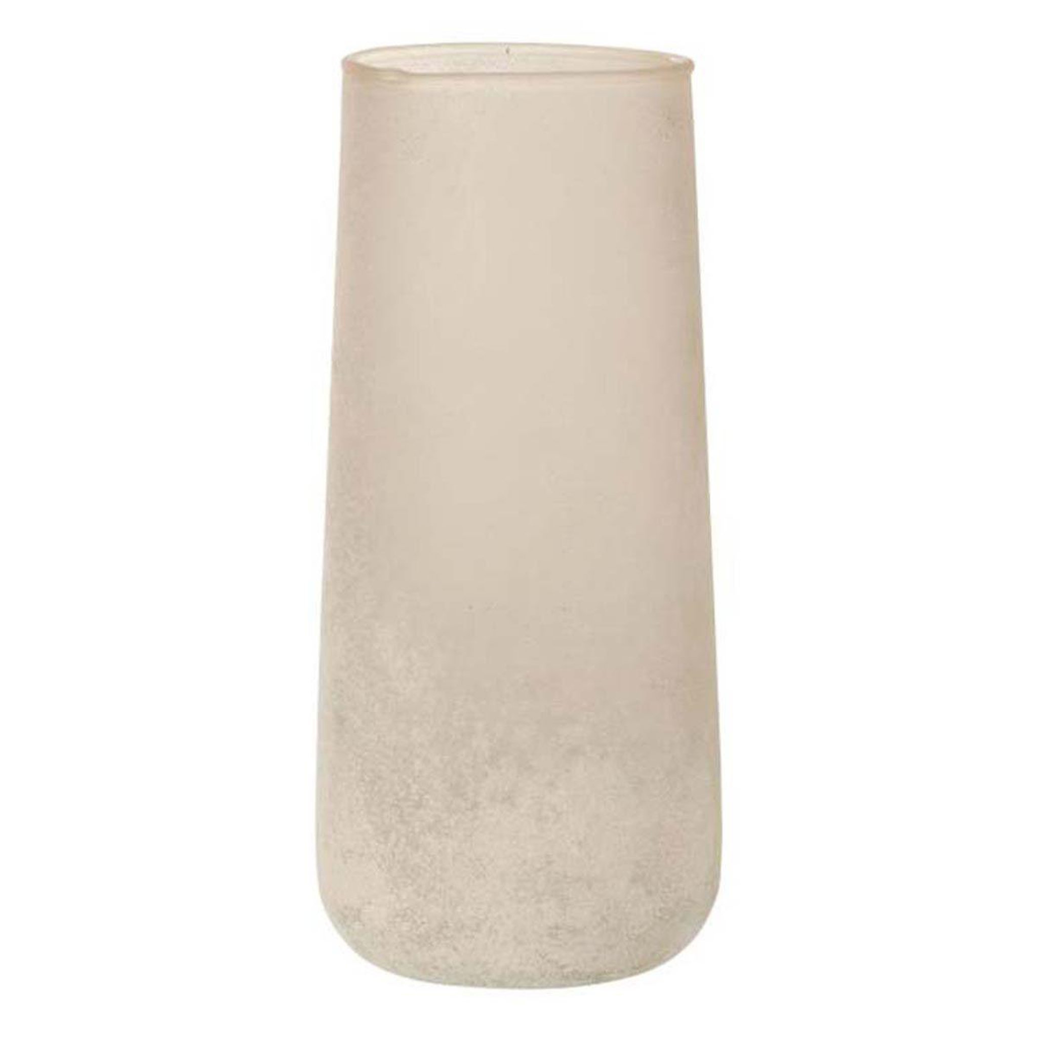 J-LINE Vase design en verre  poudré  23cm rose