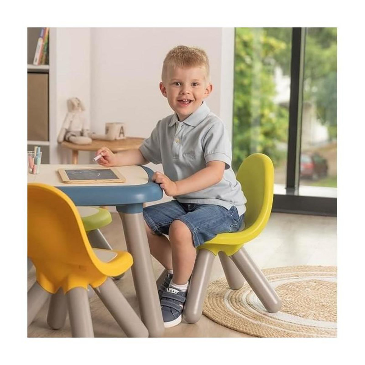 SMOBY Smoby - Chaise enfant Verte - Extérieur et Intérieur - H27cm - Fabrication française