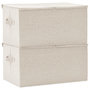 Voir la diapositive 4 : VIDAXL Boîtes de rangement 2 pcs Tissu 50x30x25 cm Creme