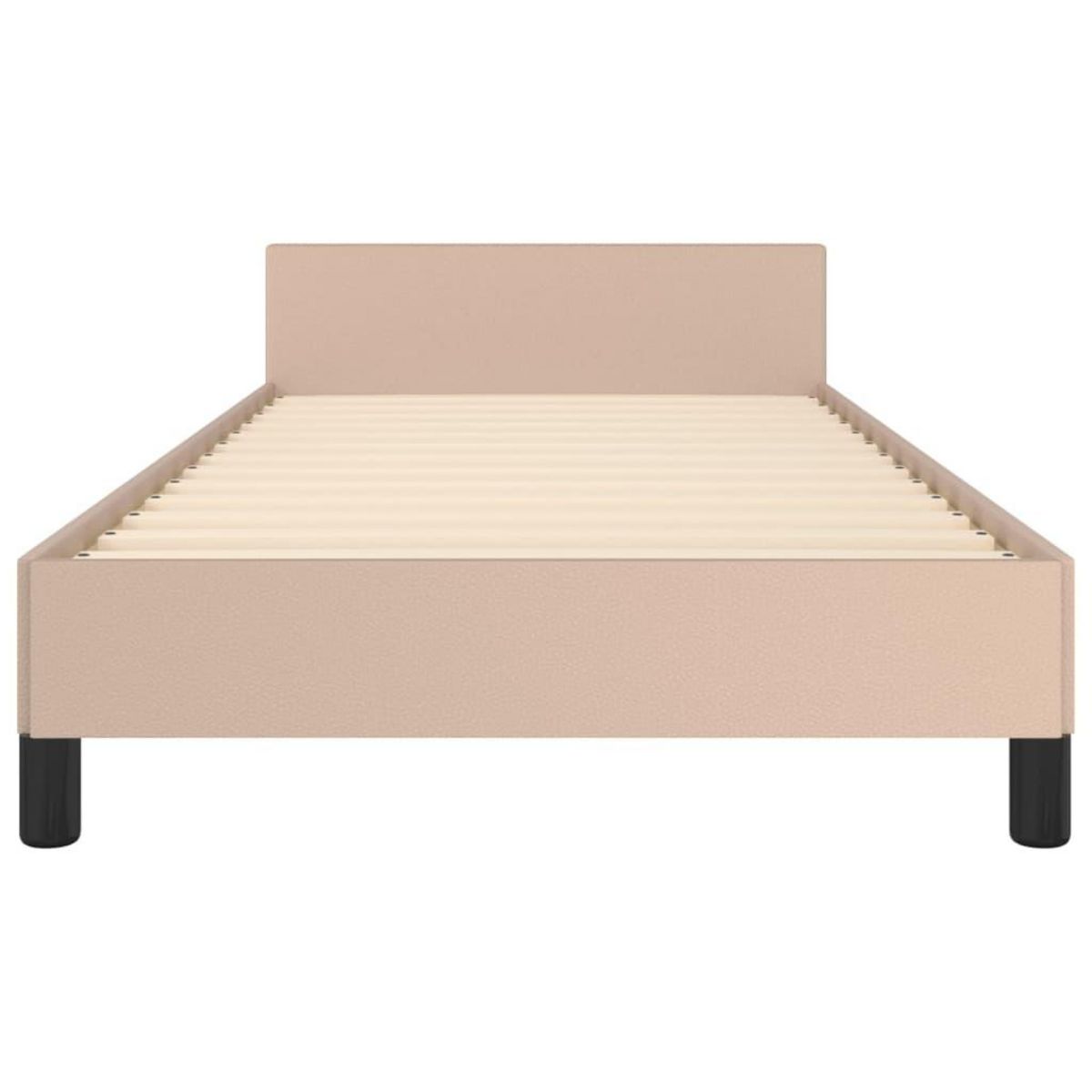 VIDAXL Cadre de lit avec tete de lit sans matelas cappuccino 90x200 cm